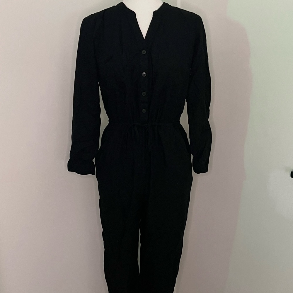 Black Buttoned Jumpsuit